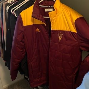 Adidas ASU puffer jacket size small men’s